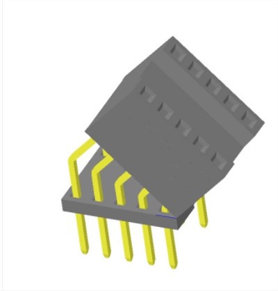 2.54mm 45 Degree Hom Poj Niam Pin Header